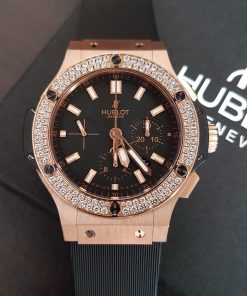 Jam Tangan Hublot Big Bang Rose Gold Diamond Bezel