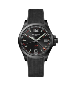 Conquest 41 V.H.P GMT Black Rubber Strap