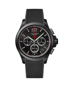 ConquestChronograph Black Rubber Strap